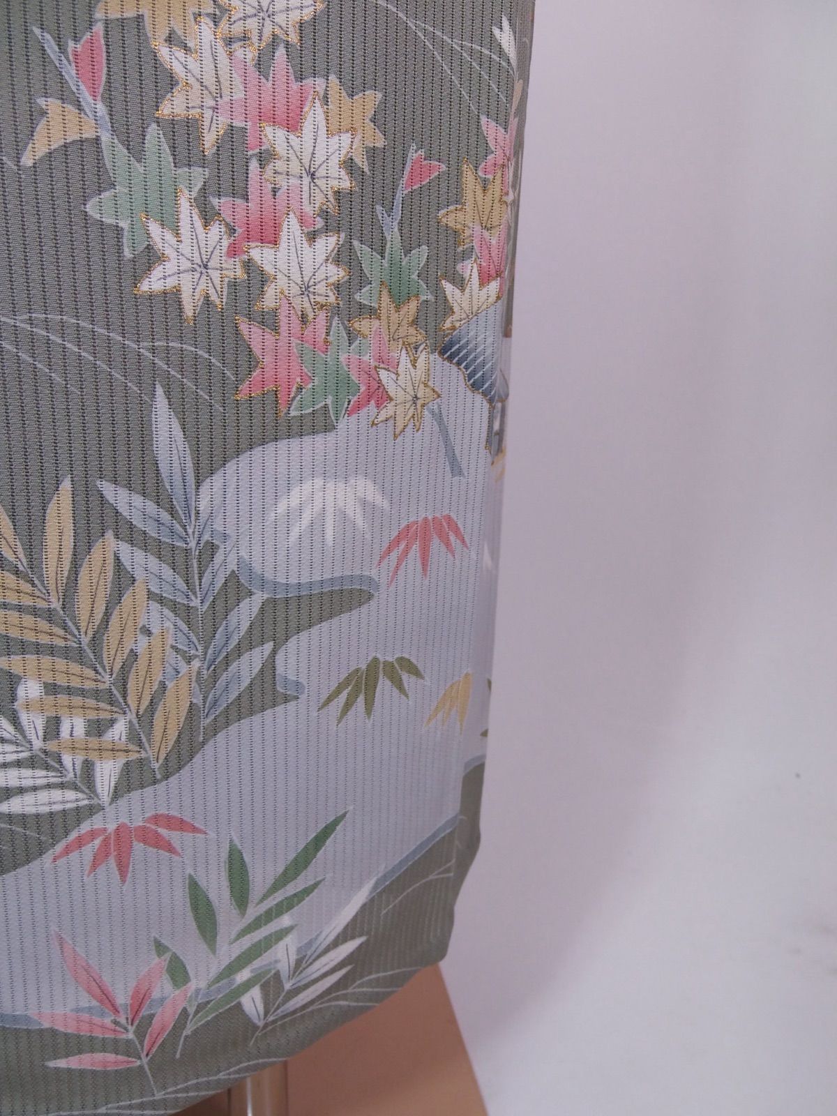 極美品 夏着物 縦絽 色留袖 一つ紋 丸に木瓜紋 茶屋辻文様 正絹