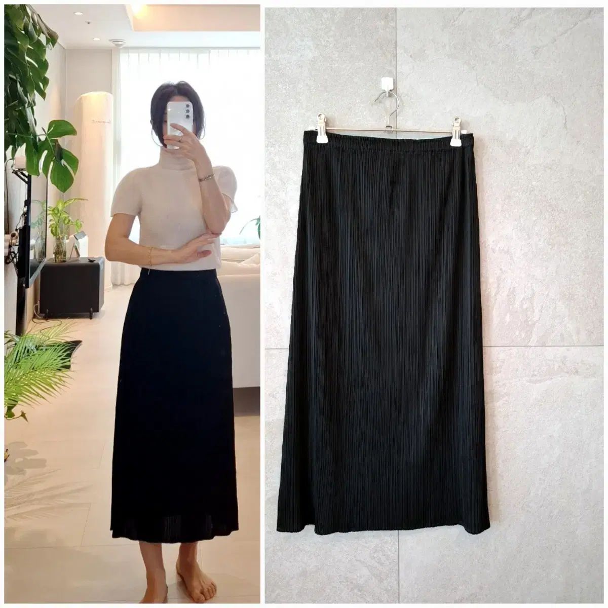 PLEATS PLEASE プリーツプリーズ ブラックスカート ISSEY MIYAKE イッセイミヤケ