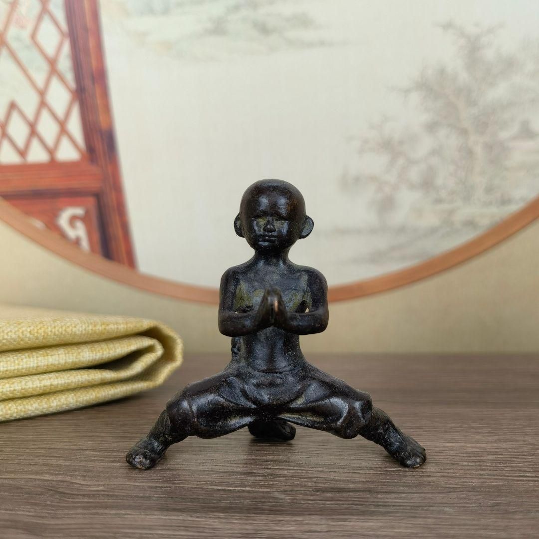 銅細工 カンフー坊主置物 装飾品 工芸品 美術品 - メルカリ
