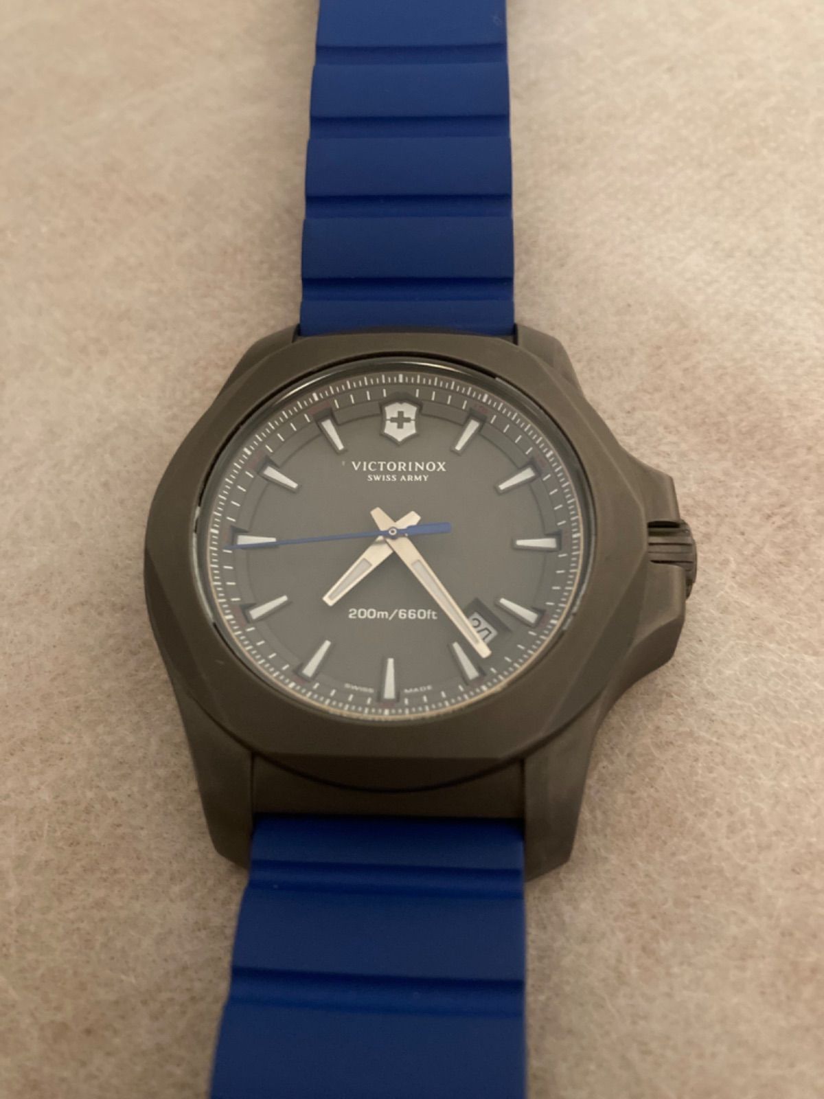 文字盤の色グレイ系値下げ 稼働★ビクトリノックス イノックス INOX メンズ チタニウム 腕時計