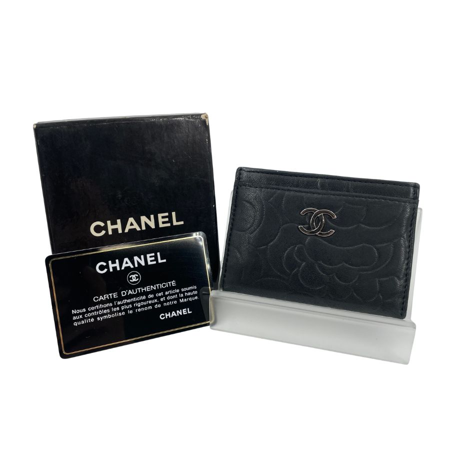 CHANEL カードケース ココマーク カメリア キャビアスキン