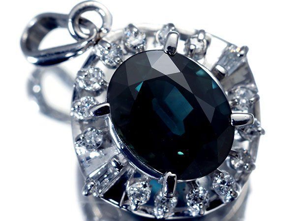 ジュエリー な彩り 良質天然ブルーサファイア3.34ct＆ダイヤ0.30ct Pt850ヘッド ソーティング h7826oi 送料無料