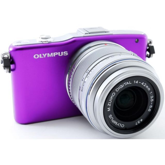 オリンパス ミラーレス OLYMPUS PEN mini E-PM1 レンズキット パープル