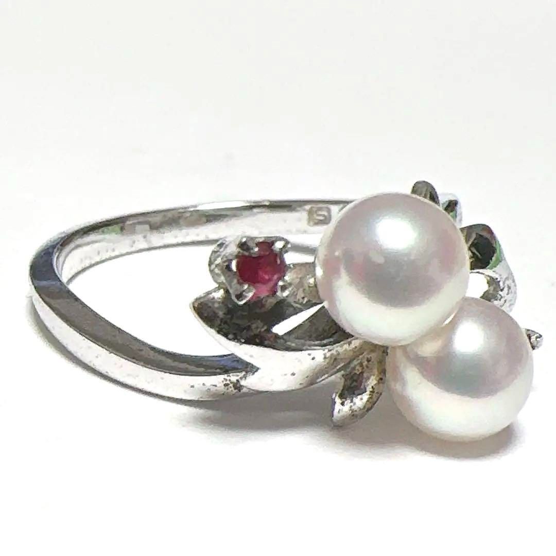 パール5.4mm×2 石付き