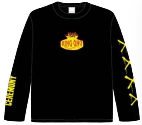 KING GNU キングヌー Live Tour 2020 CEREMONY”FIRE ロゴ LONG SLEEVE TEE ロングTシャツ Tシャツ 長袖 ロンT L