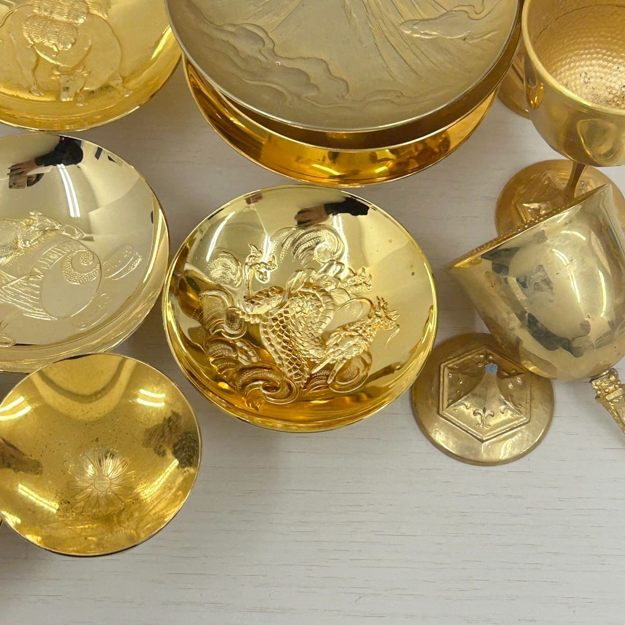 遺品整理 生前整理 杯 24KGP 金メッキ 金杯 メッキ杯 おまとめ 21点