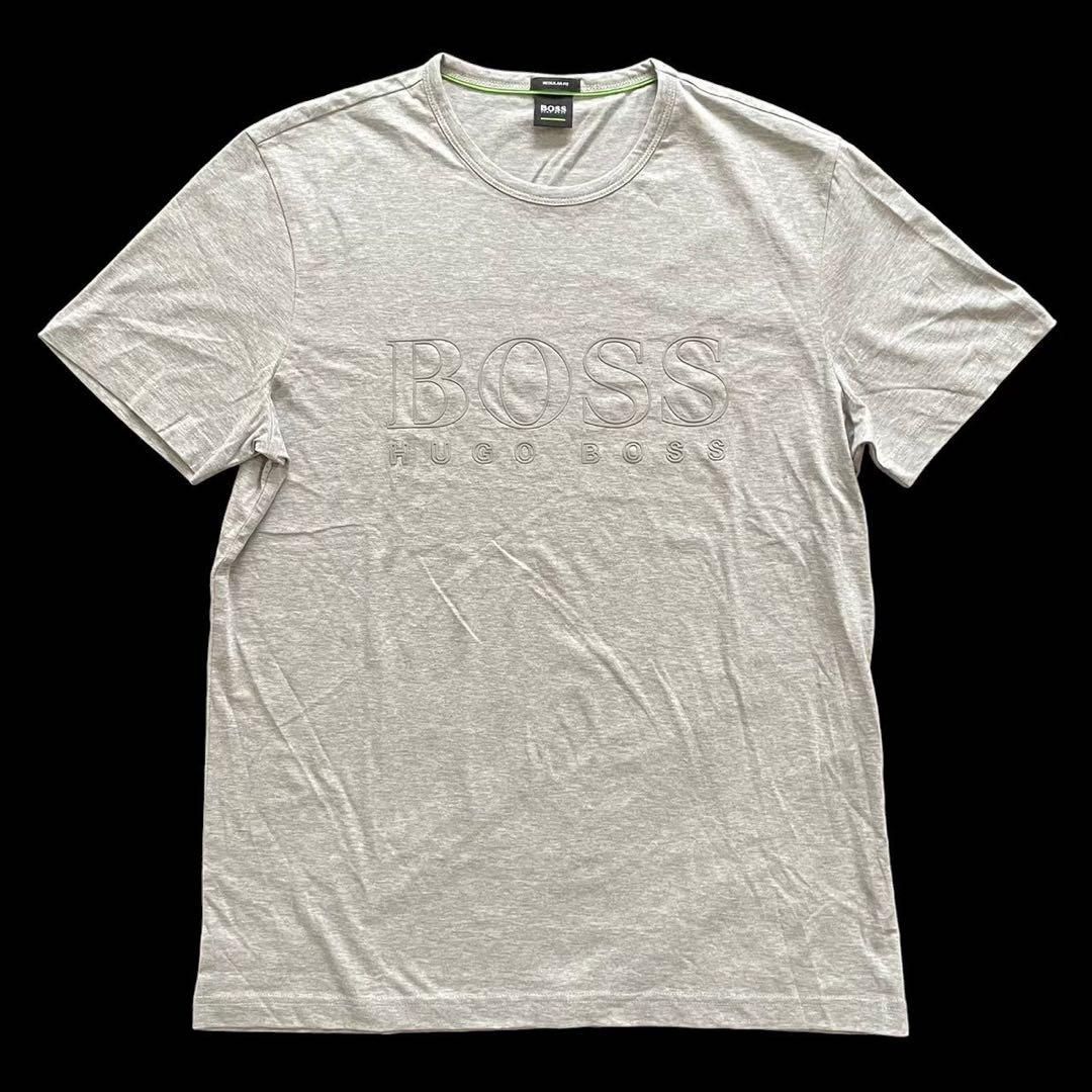 HUGO BOSS ヒューゴボス Tシャツ グレー ロゴ入り 半袖 メンズ L