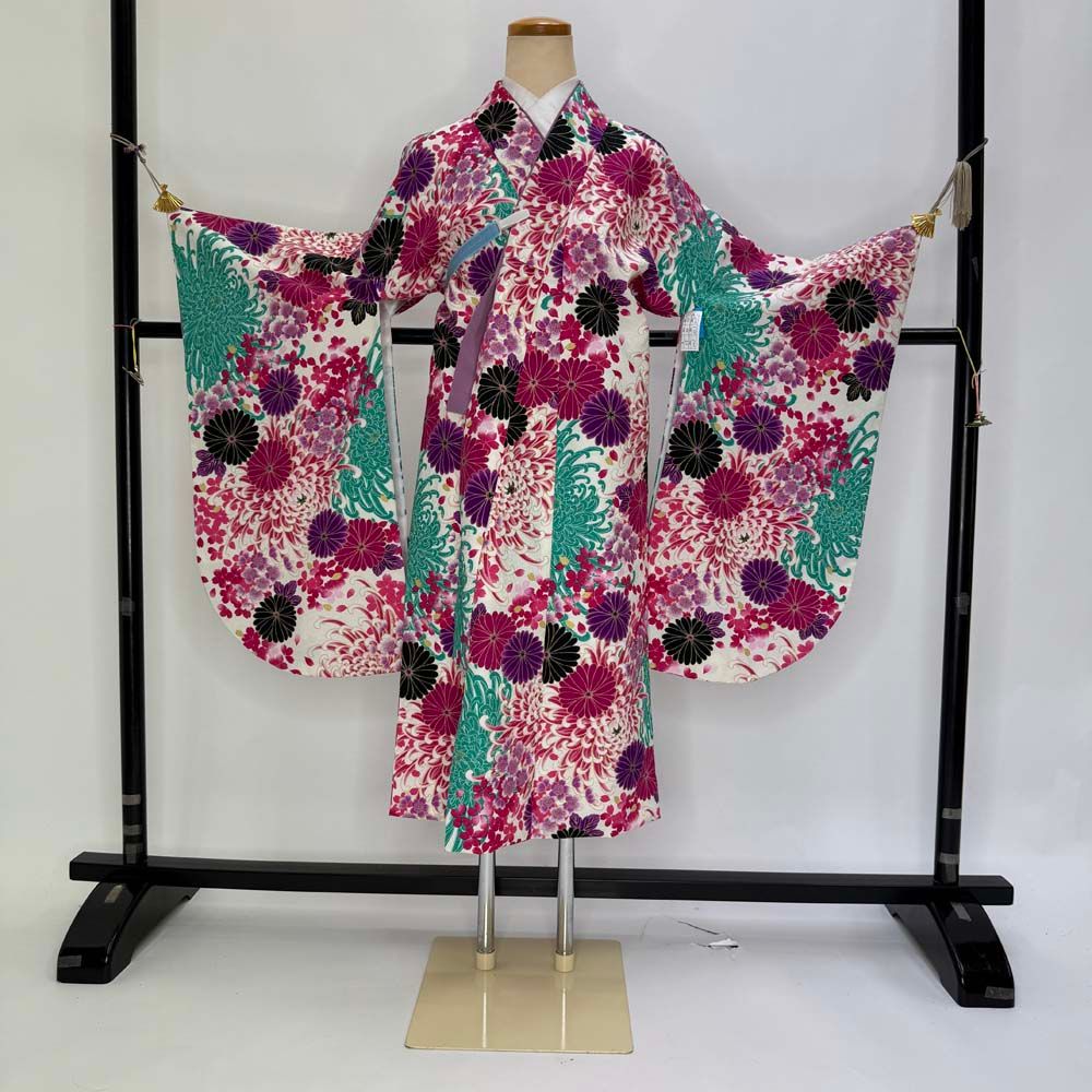 二尺袖 単品 卒業式着物 ピンク MERCURYDUO 裄67.9cm Lサイズ  袴用着物 化繊 中古 4572 二尺袖 単品 卒業式着物 ピンク MERCURYDUO 裄67.9cm Lサイズ 袴用着物