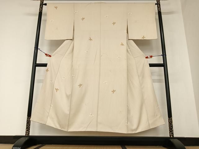 平和屋着物○上質な小紋 舞花文 金彩 ゑり善扱い 正絹 逸品 AAAZ7560zg