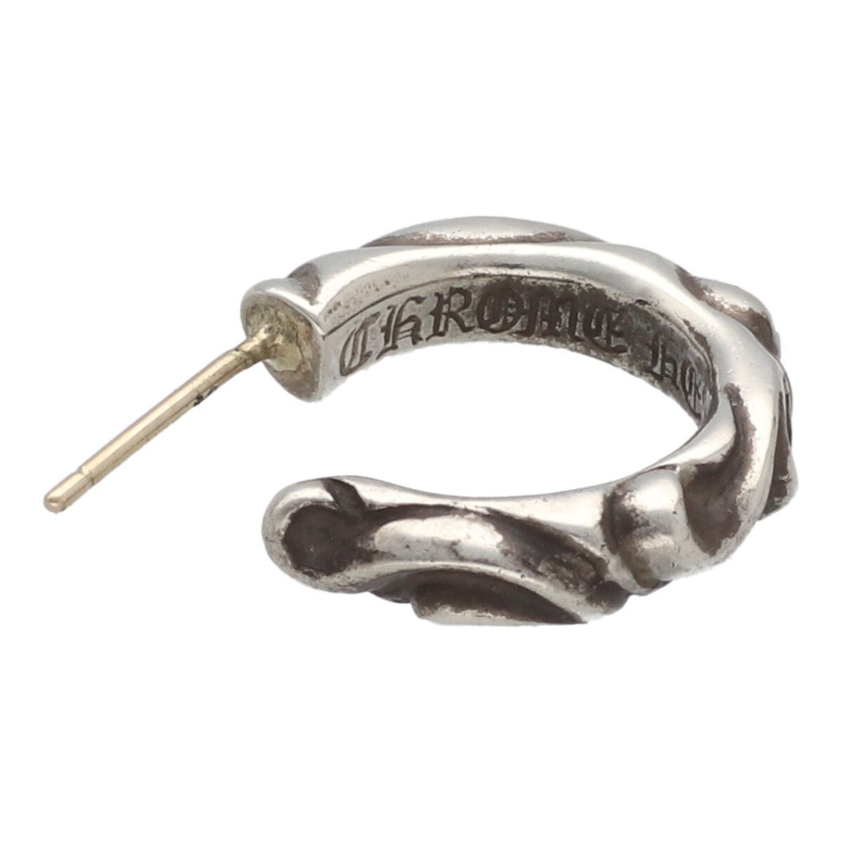 中古】 CHROME HEARTS クロムハーツ スクロールフープ ピアス SV925 