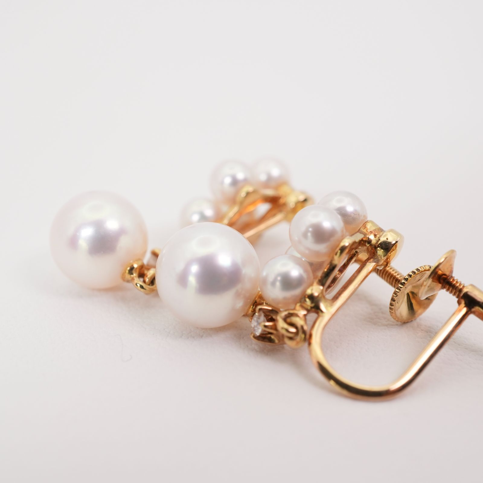 ミキモト パール ダイヤ イヤリング ベビーパール 真珠/24-4514 - メルカリ 