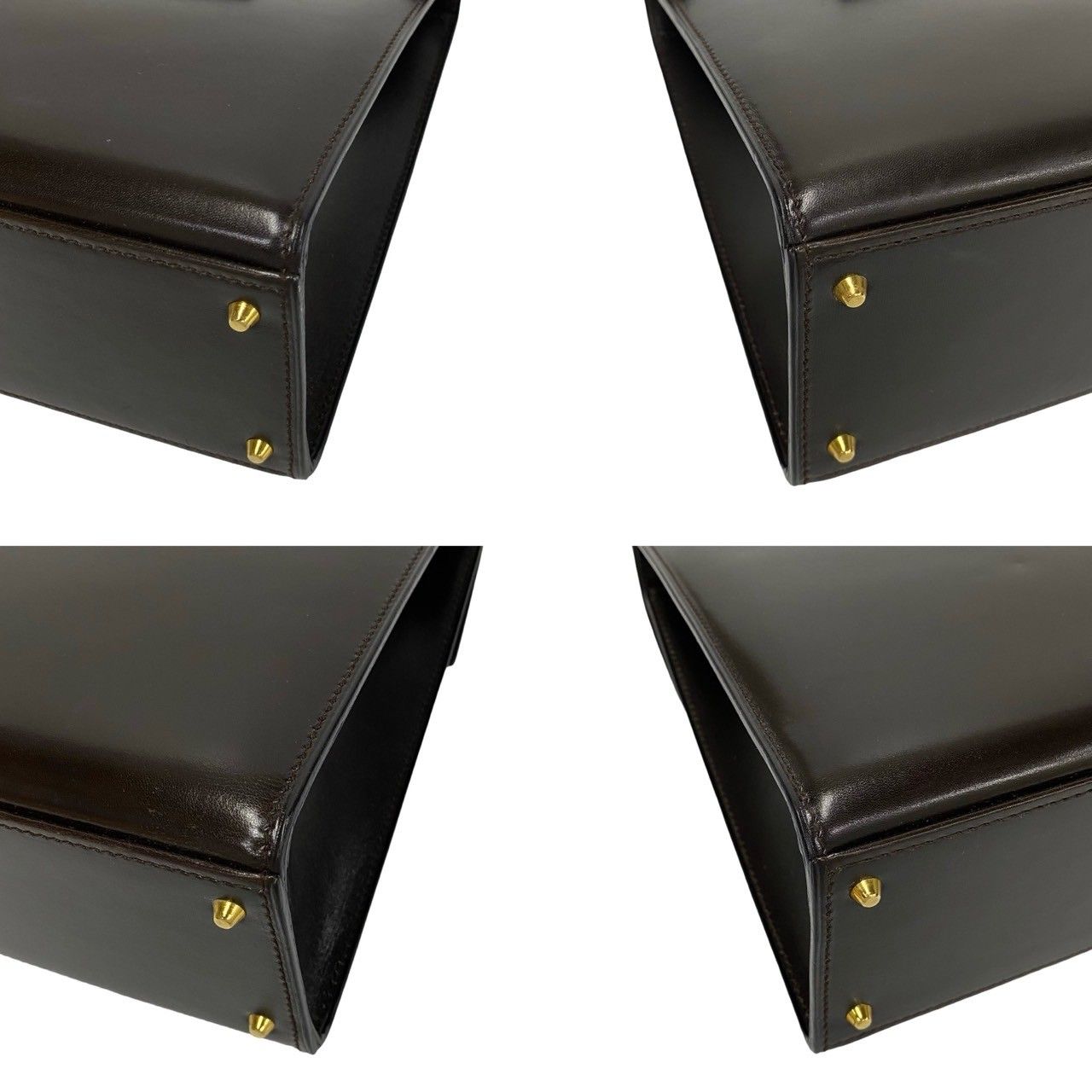 【美品】セリーヌ ハンドバッグ サークルロゴ ゴールド金具 カーフ レザー 黒 セリーヌ CELINE サークルロゴ ショルダーバッグ ブラック