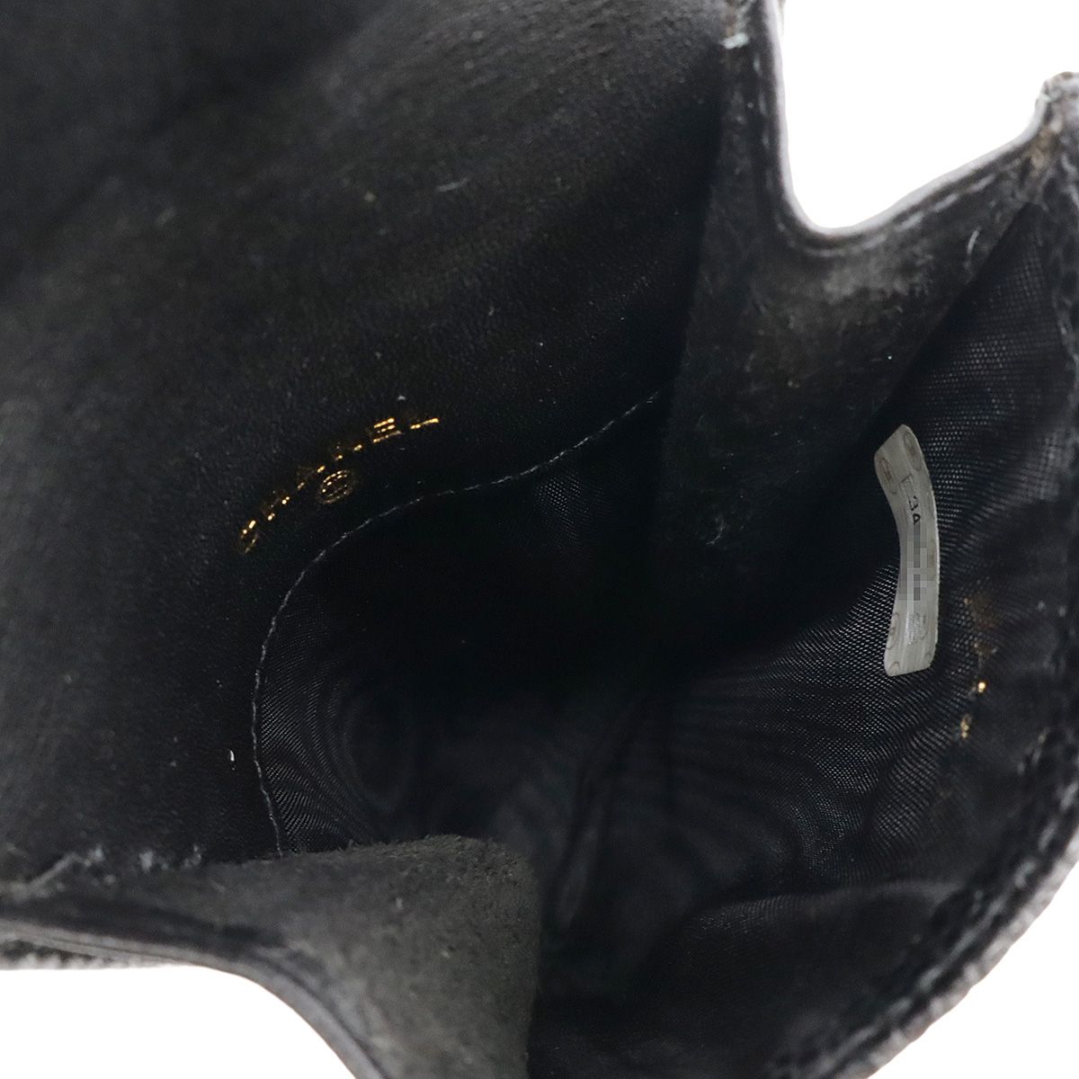 CHANEL ブラックレザー キャビアスキン　メガネケース CHANEL シャネル ココマーク メガネケース 眼鏡 マルチケース
