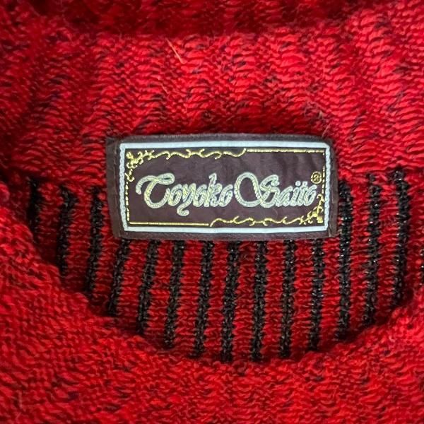 wnc サイトウトヨコ 斉藤都世子 ニット・セーター 赤 黒 ストライプ