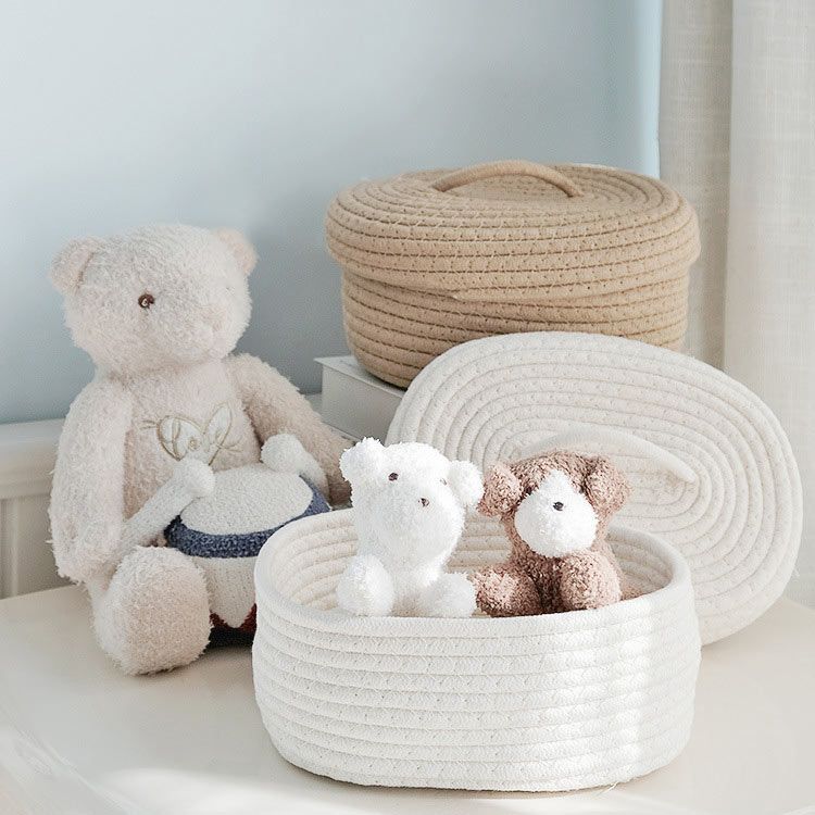 3個セットのぽってり収納バスケット（L&M&Sサイズ） コレクション 3個セットのぽってり収納バスケット（L&M&Sサイズ） 3個