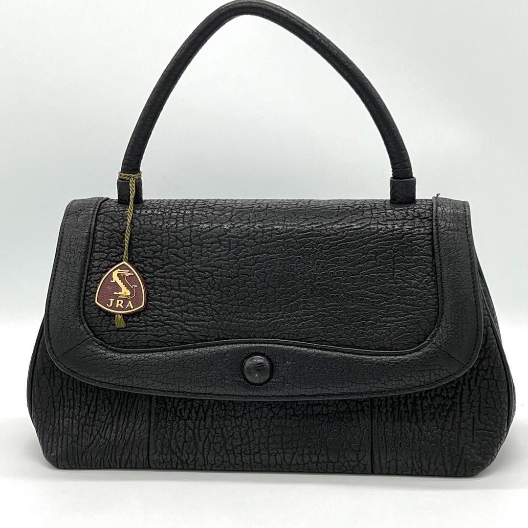 希少 JRA シャークスキン ハンドバッグ エキゾチックレザー JRA・美品】FURDI シャークスキン 鮫 ハンドバッグ エキゾチック