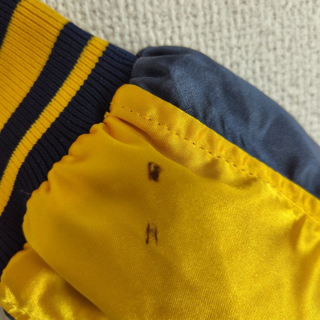 スタジャン アメカジ 古着 90s MIZUNO ミズノ World Win スタジャン 長袖 サテン ワッペン