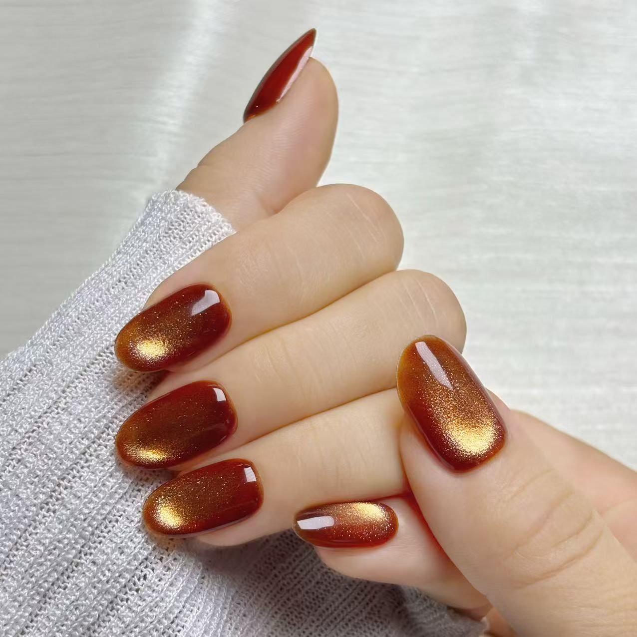 OHMI GALLERY マグネットネイルチップ ショートオーバル ワンカラー