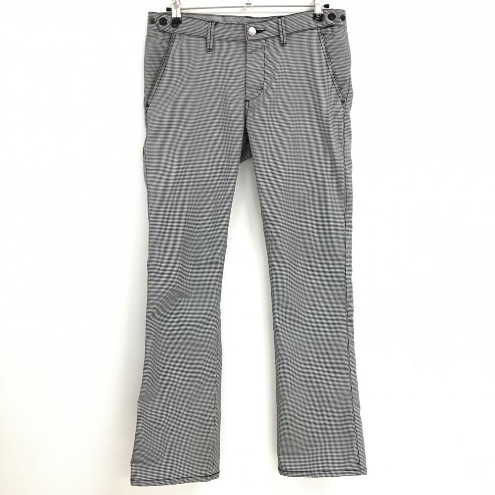 SALE5％OFFエドウィン パンツ 黒×白 千鳥格子 ウエスト調節可  メンズ M ゴルフウェア EDWIN GOLF