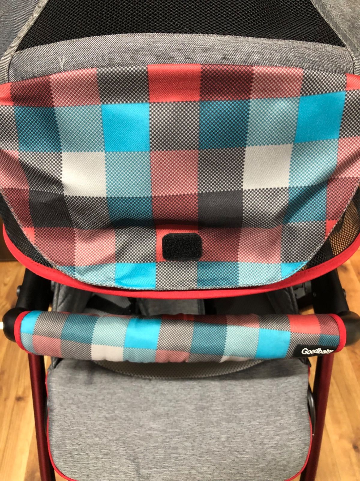 GoodBaby ベビーカー A型(B型兼用) ブロックチェック柄【モノ市場東浦店】 Goodbaby A型B型兼用ベビーカー ブロックチェック柄 ハイシート 軽量