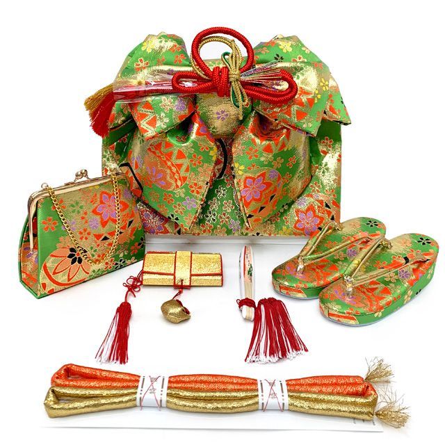 七五三 着物 7歳 コーディネートセット 上質合繊 7歳 四つ身の着物と結び帯 フルセット ミント系 ねじり梅 TSRKsz-Fi4-234RR USTAUSTRALIA_COM_AU