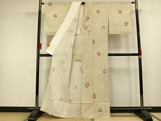 平和屋着物▽上質な小紋　単衣　草花文　正絹　逸品　AAAV8396fy 平和屋着物▽上質な小紋 単衣 草花文 正絹 逸品 AAAV8396fy - メルカリ