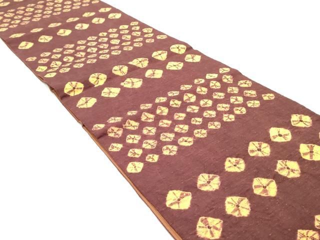 平和屋着物●両面　全通柄袋帯　紬地　雲絞り　正絹　逸品　未使用　DAAY0160ob 平和屋着物○両面 全通柄袋帯 紬地 雲絞り 正絹 逸品 未使用