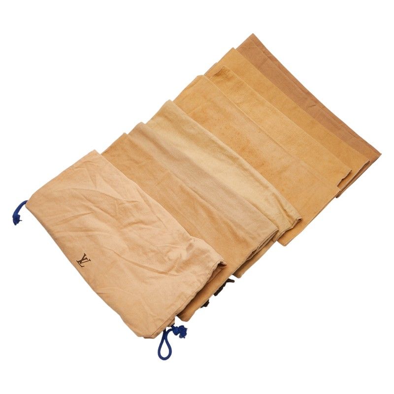 ルイ ヴィトン 保存袋 ダストバッグ 10枚セット ベージュ ブラウン コットン レディース LOUIS VUITTON 1-0233141