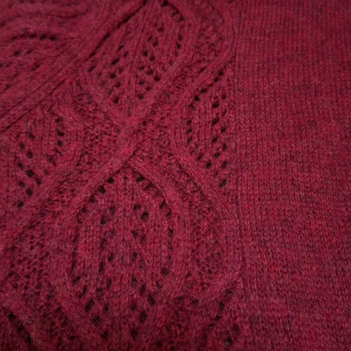  ローラアシュレイ カーディガン サイズ8 USA M レディース - ボルドー 長袖 長袖 カーディガン ボレロ アンサンブル