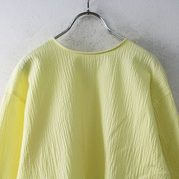 OHGA オオガ サッカーブラウス M/イエロー バックジップ  