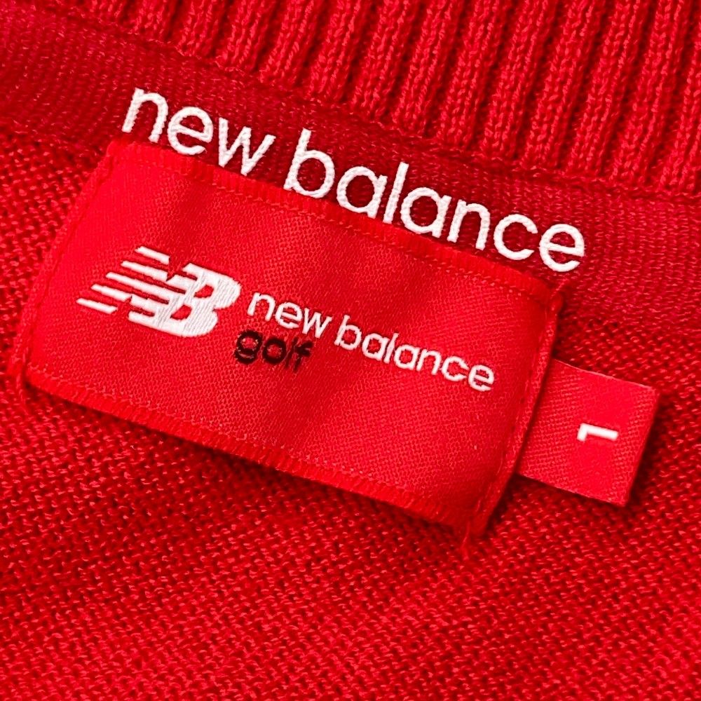 サイズ：1 NEW BALANCE GOLF ニューバランス  コットン混 ニットセーター  レッド系 [240101424233] ゴルフウェア レディース ストスト サイズ：1 NEW BALANCE GOLF ニューバランス コットン混 ニット