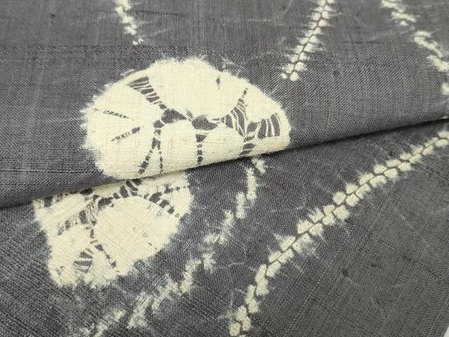 平和屋着物●九寸名古屋帯　生紬　絞り　立涌花文　正絹　逸品　DAAT0418ob 平和屋着物○九寸名古屋帯 生紬 絞り 立涌花文 正絹 逸品 DAAT0418ob