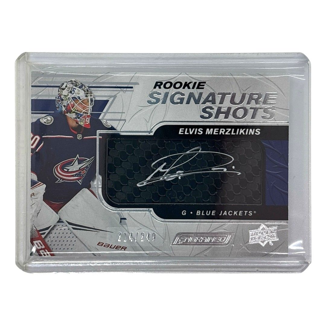 UPPER DECK NHLカード ENGRAINED ELVIS MERZLIKINS BLUE JACKETS 214|249 RSS-EM IT1