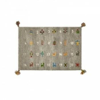 ギャッベ 玄関マット ヌメロ 約60×90cm GY 270084002