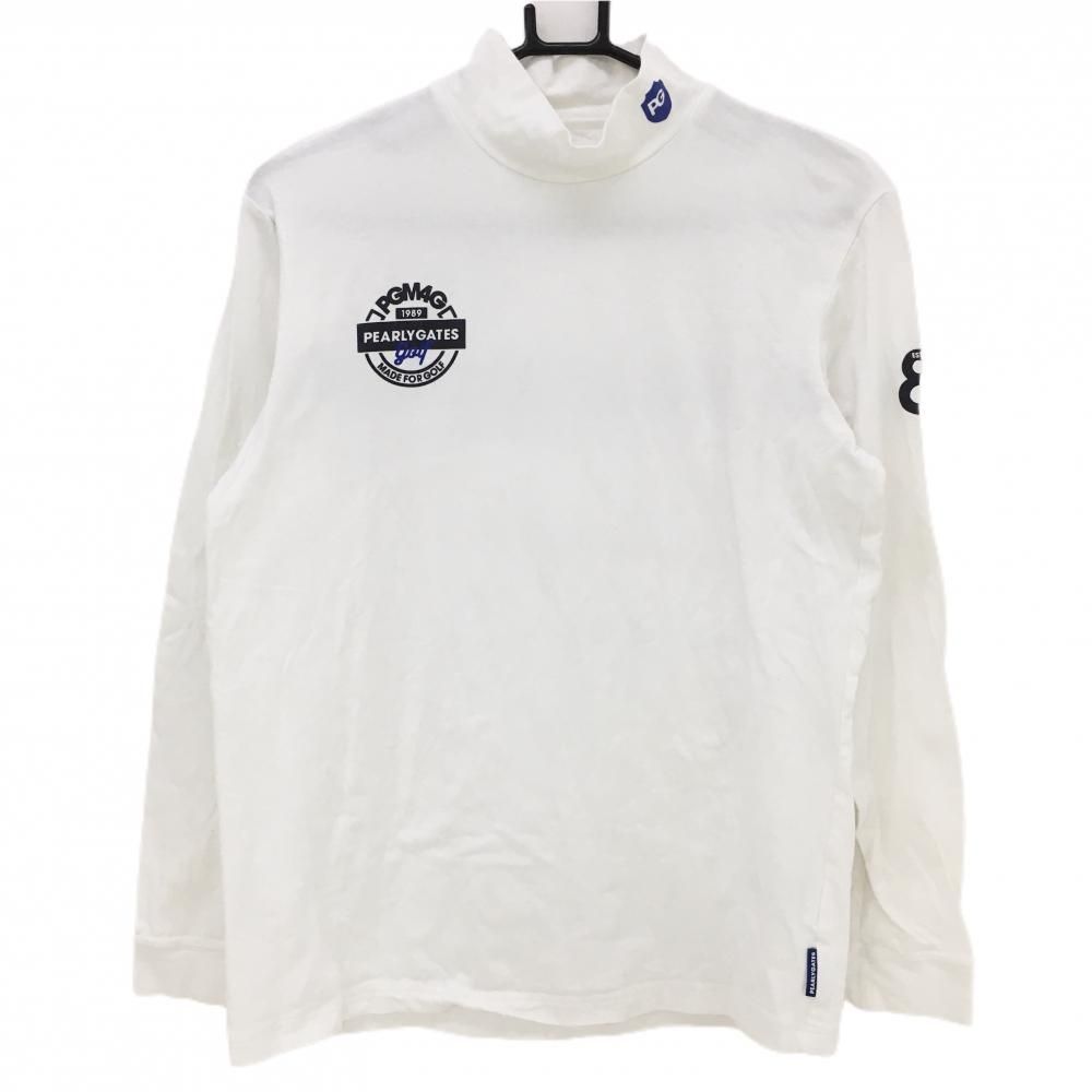 ☆SALE価格☆パーリーゲイツ 長袖ハイネックシャツ 白×ダーク