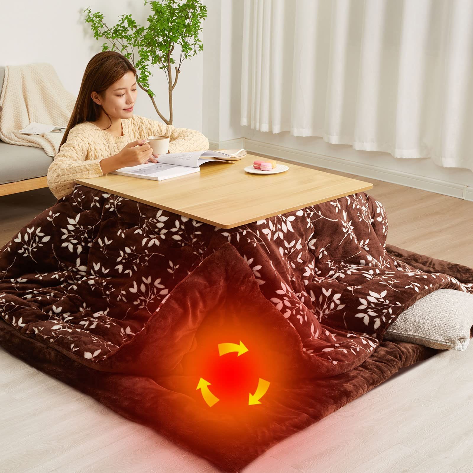 『大特価』 MeillyHoomi ブラウン） （185x235cm 冬用 北欧 おしゃれ ふわふわ暖かい 暖かい 高い保温性 フランネル 両面 キルティング 抗菌防臭 撥水防ダニ加工 静電気防止 洗える リバーシブル 