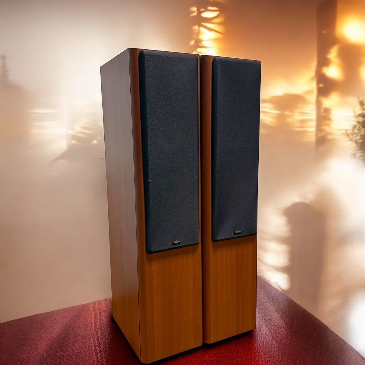 値下げ】DENON SC-T555SA 木目 スピーカーシステム トールボーイ ペア
