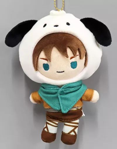 ★【未開封】進撃の巨人×サンリオ むにゅぐるみマスコット エレン・イェーガー 中古】雑貨 エレン・イェーガー(ポチャッコ) むにゅぐるみボール