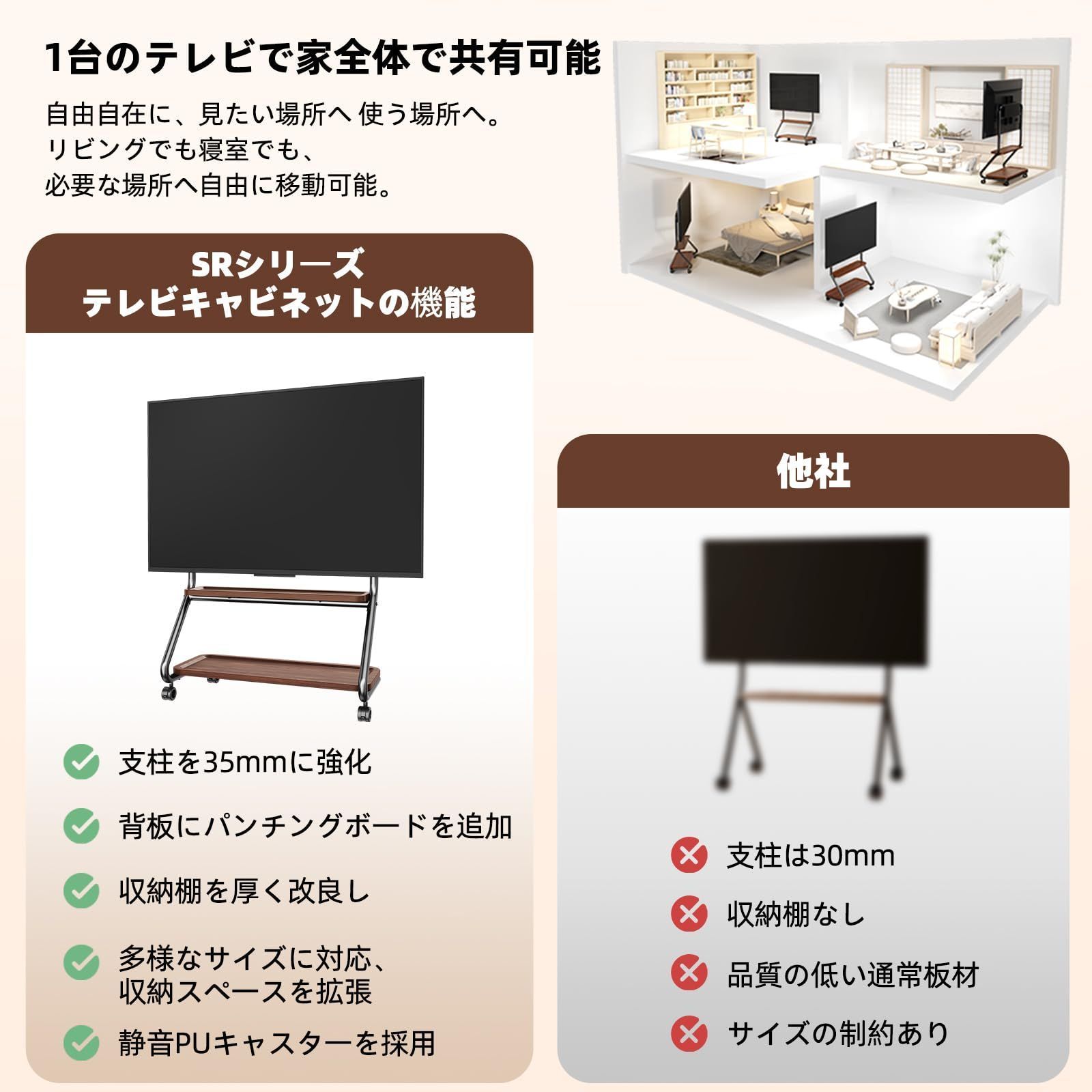 木目調 安定性よい