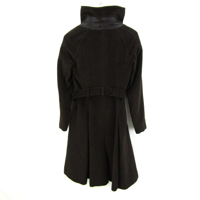 セオリー ロングコート スタンドカラー アンゴラ混 ベルト付き  