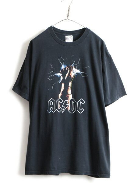 00s 大きいサイズ XL ■ AC/DC オフィシャル プリント 半袖 Tシャ