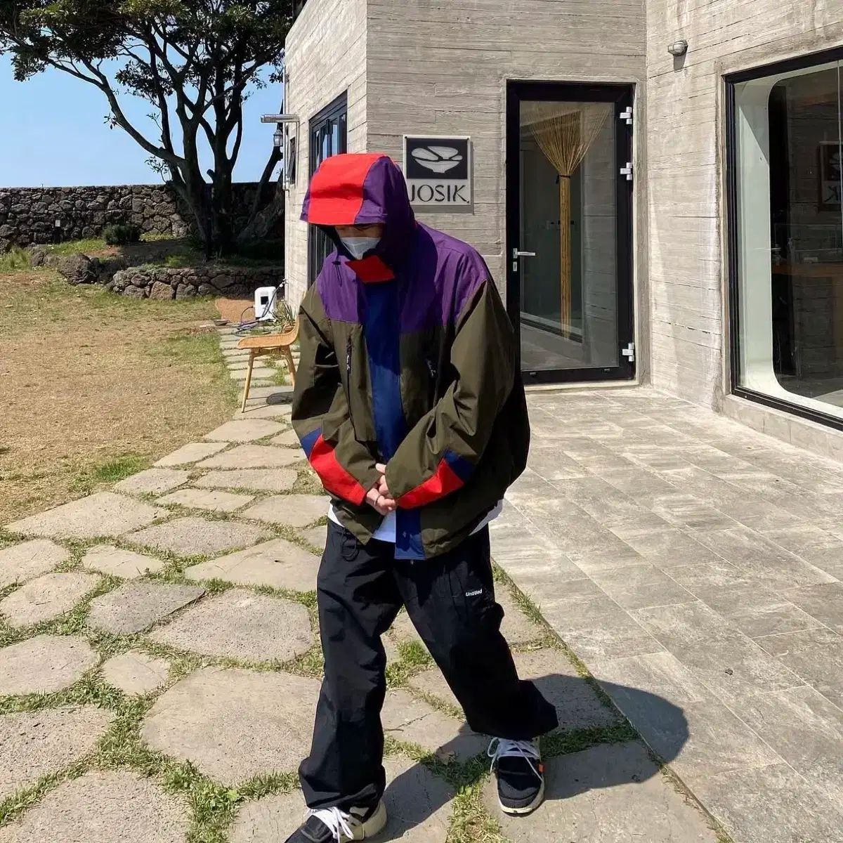 Martine rose(マーティン・ローズ) 18ss カラーブロック レイン 