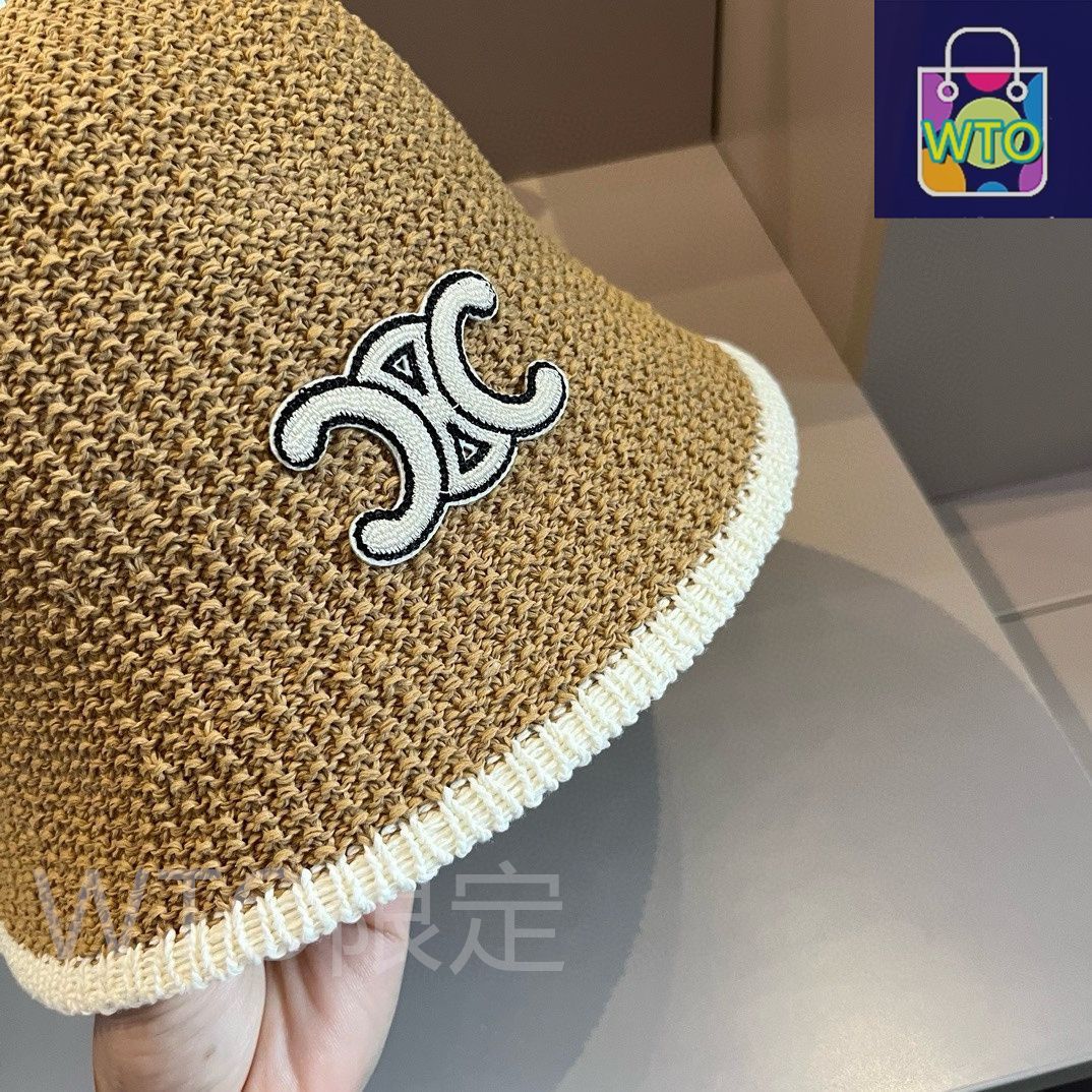 Celine シャネル ノーベルティ ハンドグラブ ハット 編み物バケット ハット