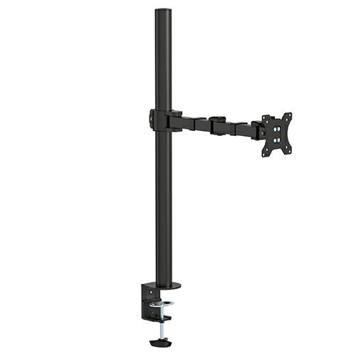 (まとめ）ＰＣ関連用品 ＰＣ周辺用品 ディスプレイスタンド グリーンハウス 液晶ディスプレイアーム クランプ式 ロングポールアルミ，プラスチック，スチール GH-AMEL1-BK 4511677130434 1個【×2セ