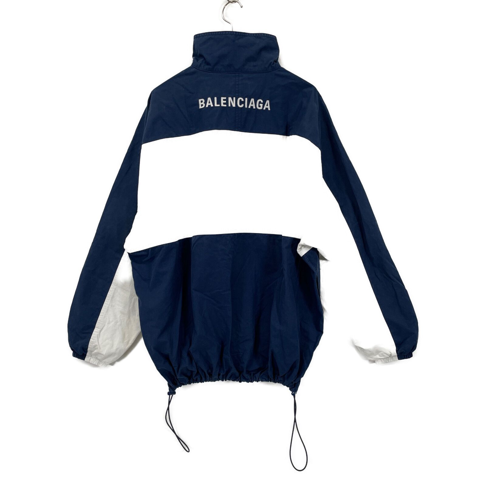 BALENCIAGA バレンシアガ 19年 ﾈｲﾋﾞｰ×ﾎﾜｲﾄ 571434 TEM21 ﾛｺﾞ刺繍 