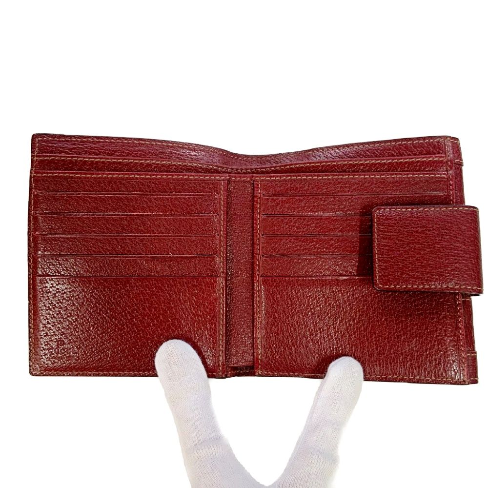 中古】GUCCI グッチ 120927・203437 GGキャンバス レザー 二