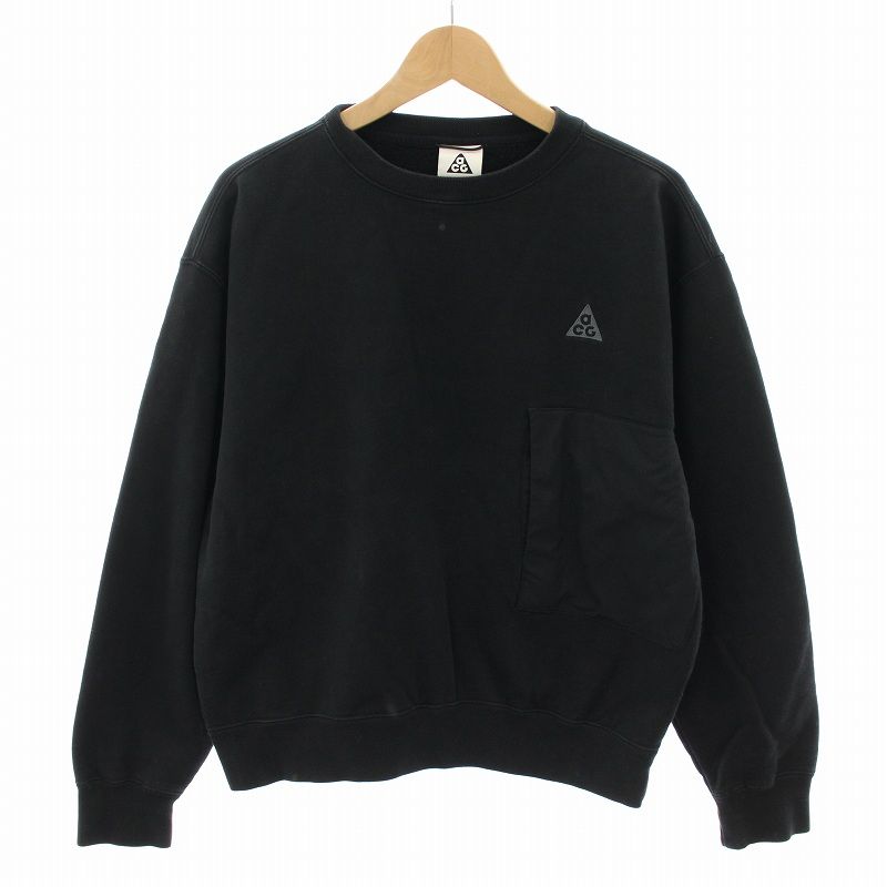 Nike ACG ブラック クルーネックスウェット Nike SPORTSWEAR ACG CREW FLEECE Long T-Shirts 'Black' AR8796-010