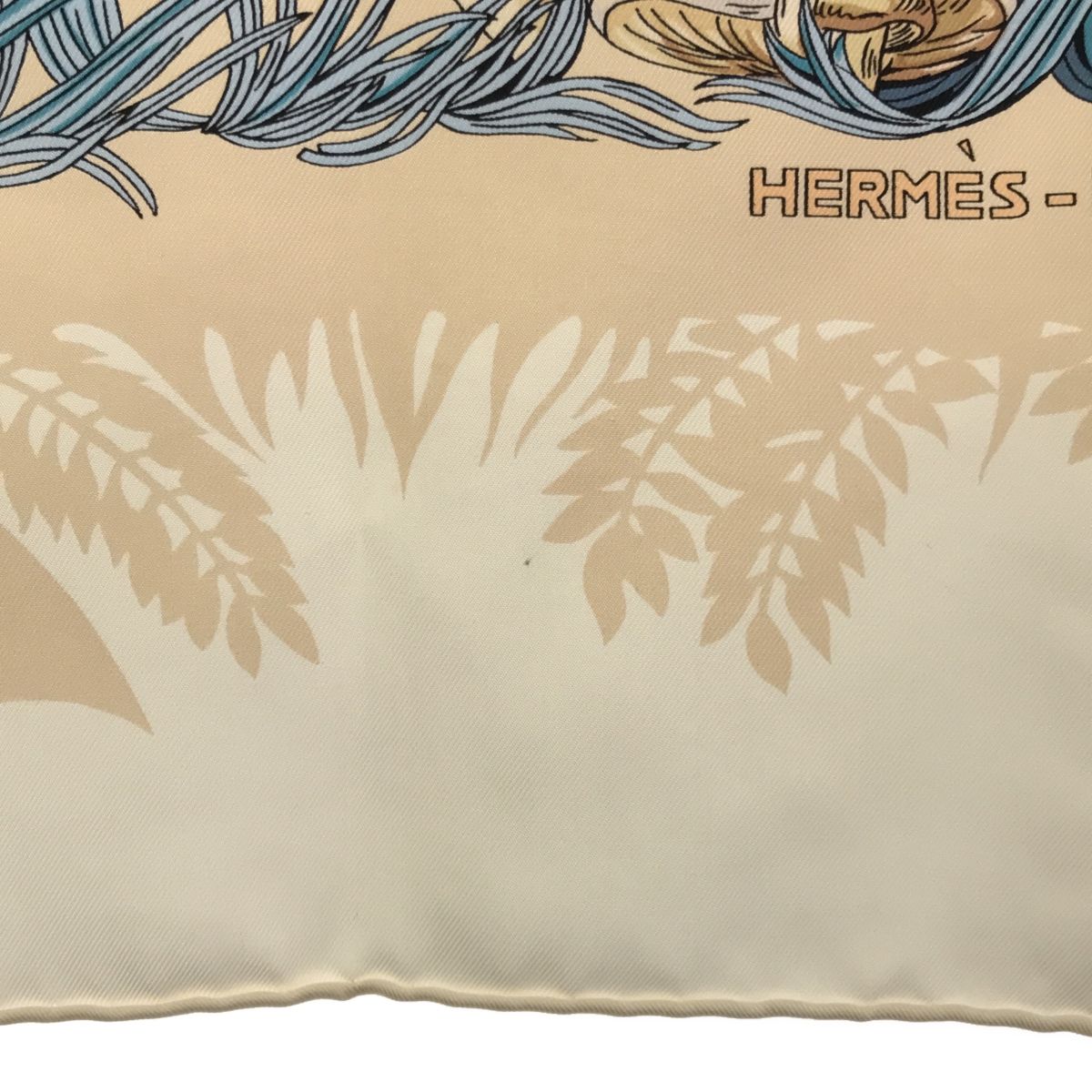 エルメス HERMES カレ90 無人島 植物 L'lle Deserte スカーフ シルク