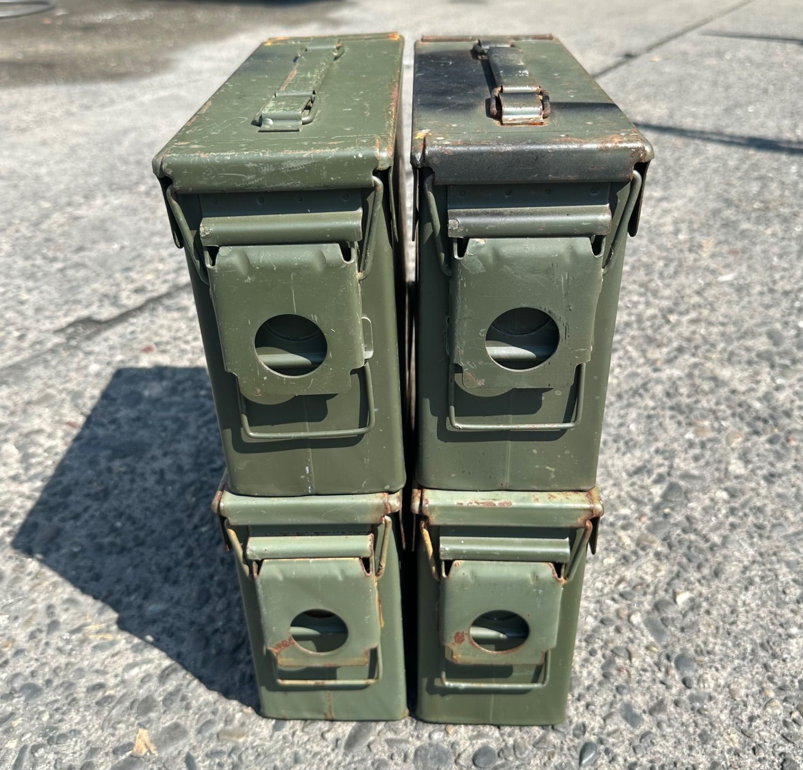 米軍放出品　アンモボックスPA19 アンモ缶 弾薬箱 ミリタリー 2個セット 米軍放出品 アンモボックス アモカン アモ缶 アンモ缶 2個セット