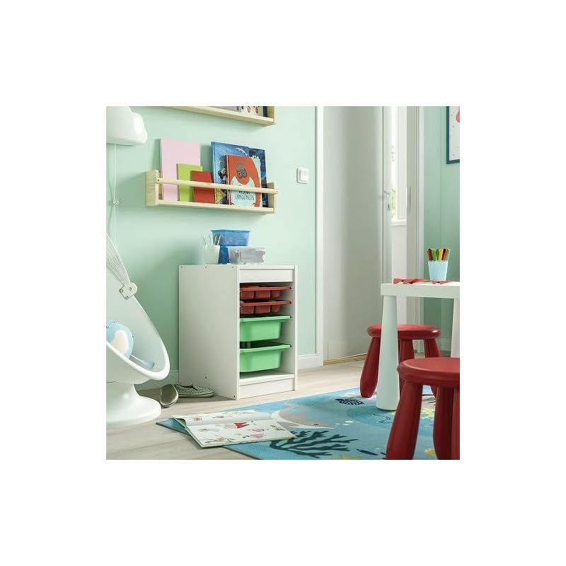 セット商品 IKEA イケア 収納コンビネーション ホワイトトレイx2個 ボックスSサイズx2個 34x44x56cm v0066 TROFAST トロファスト ホワイト 0